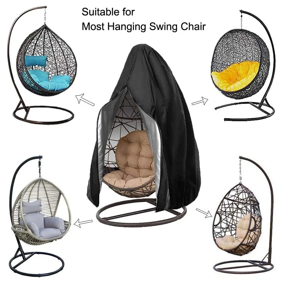 

Пылезащитный чехол для стула, чехол на молнии с яйцом для стула, наружный защитный чехол для кресла, водонепроницаемый подвесной чехол для в...