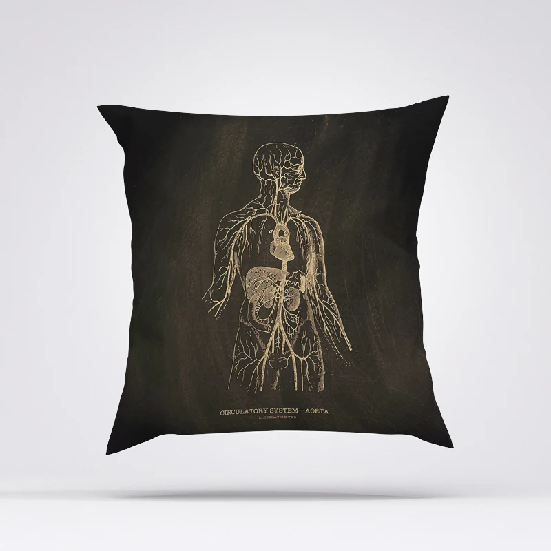 

Body Pillow Cases Decorative Pillows Covers Anatomical Skeleton Cushion Cover 45x45 Pillowcases 50x50 Fall Decor Pillowcase Sofa