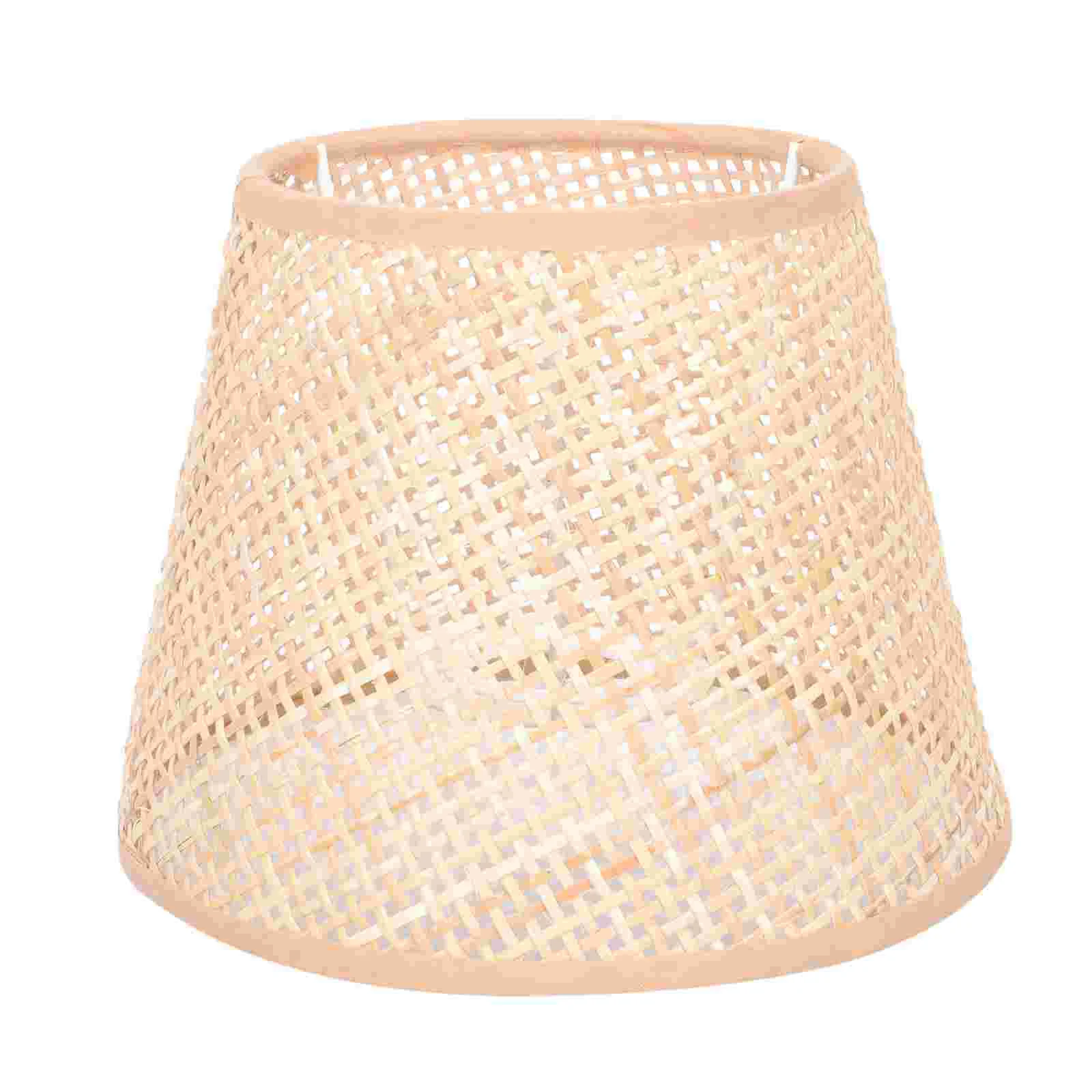 

Rattan Woven Lamp Shade Simple Lamp Cover for Desk Light Table Lamp Bedside Lamp