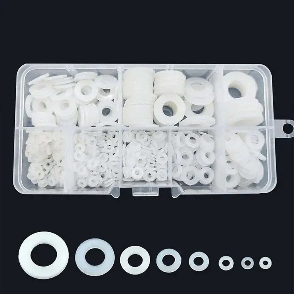 500 шт. M2 M2.5 -M3 -M4 M5 M6 M8 M10 белая пластиковая нейлоновая плоская шайба с плоской