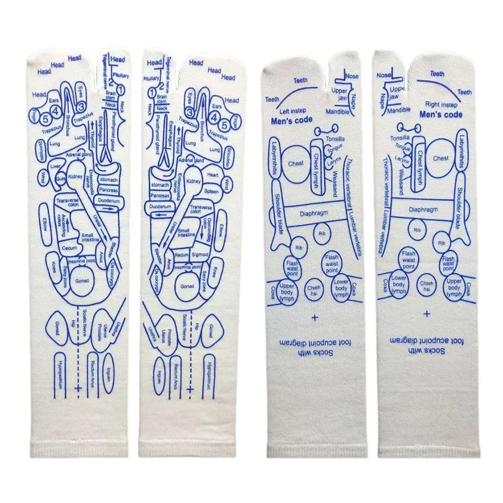 Новинка носки для массажа ног с двумя пальцами рефлексотерапевтические