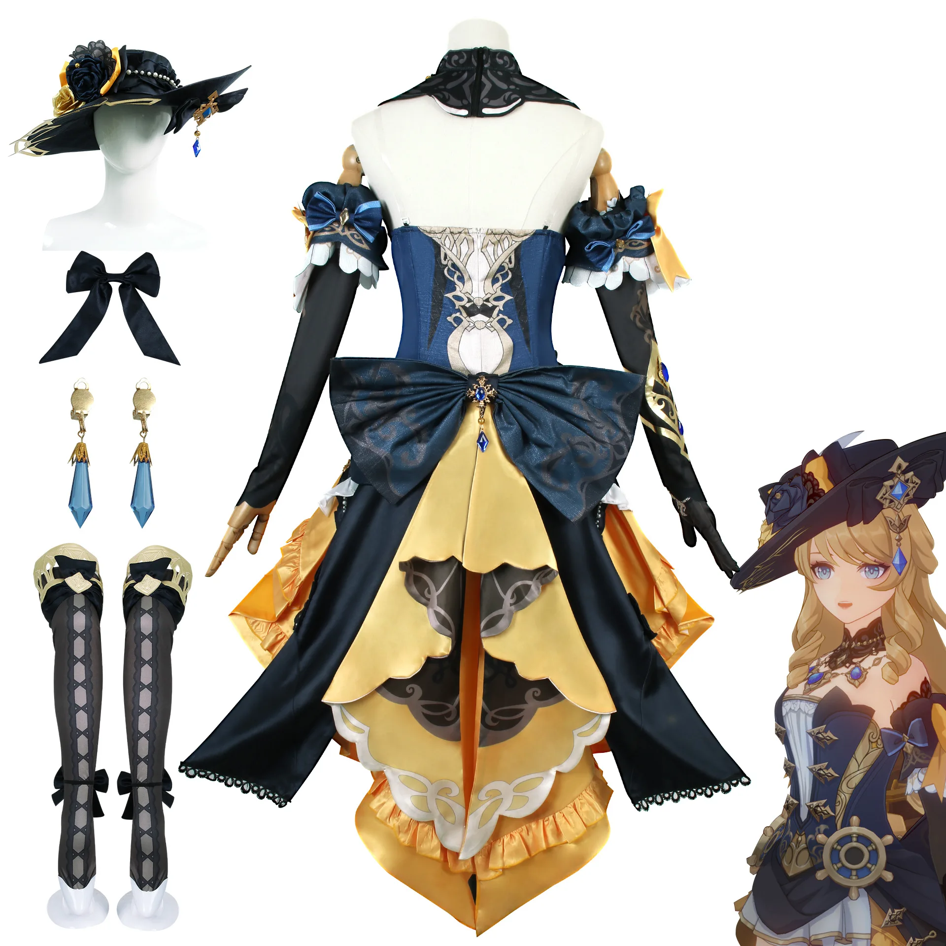 Navia косплей игра Genshinimpact Косплей Костюм Аниме Униформа Хэллоуин вечерние ролевые