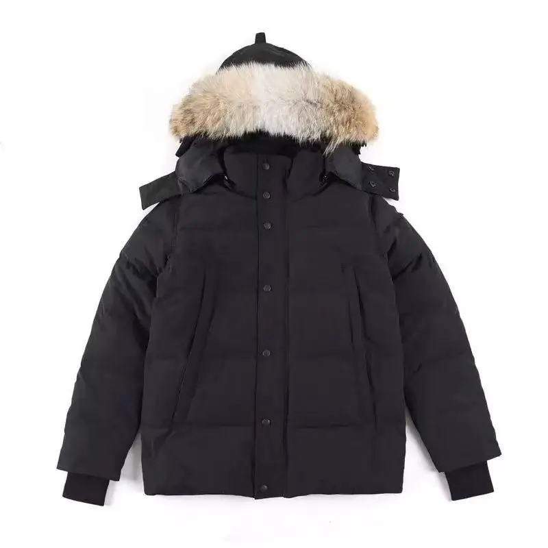 Top Mens Down Jacket G Coat Real Big Wolf Fur C Wyndham Overcoat Clothing Casual Fashion Style Winter Outerwear Outdoor Parka