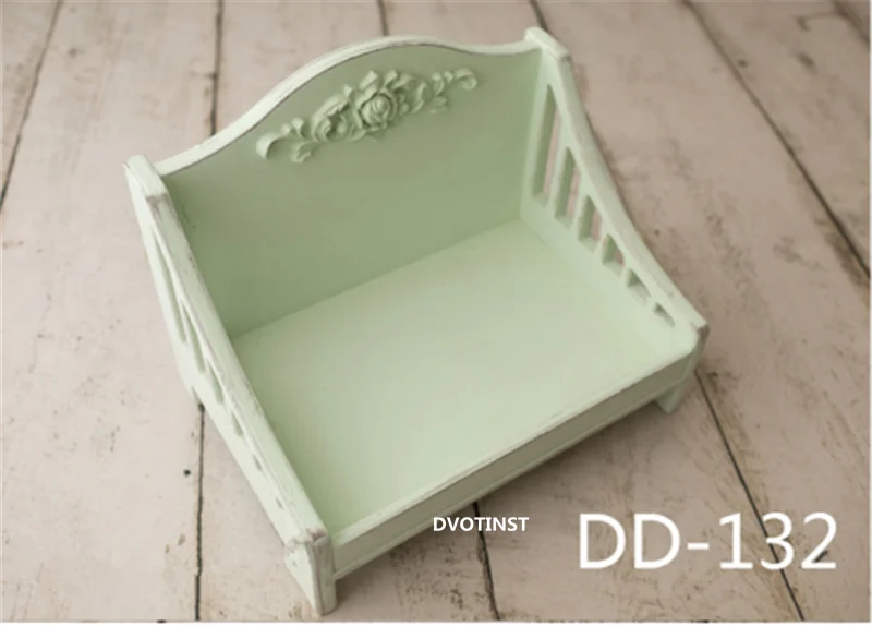 Dvotinst Newborn Photography Props Baby Posing Basket Cute Mini Wooden Cribs Bed Fotografia Accessorio Studio Shoot Photo | Детская
