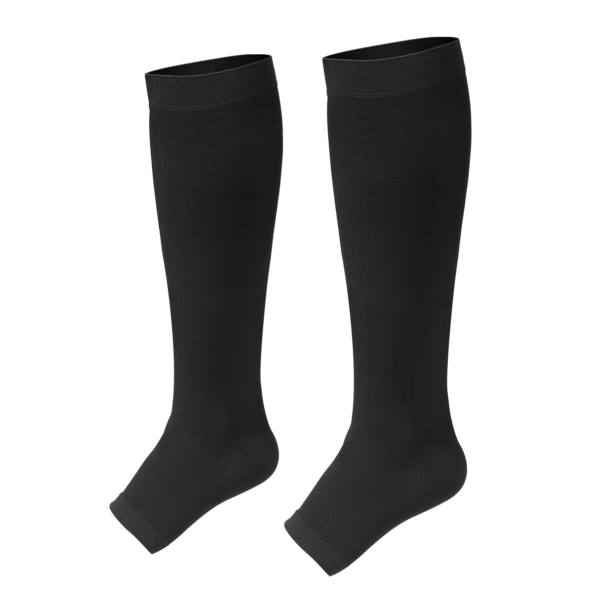 

Healifty Compression Socks Mid-Long Open Toe Varicose Stockings Women And Men Treatment Knee High Stockings Average Size