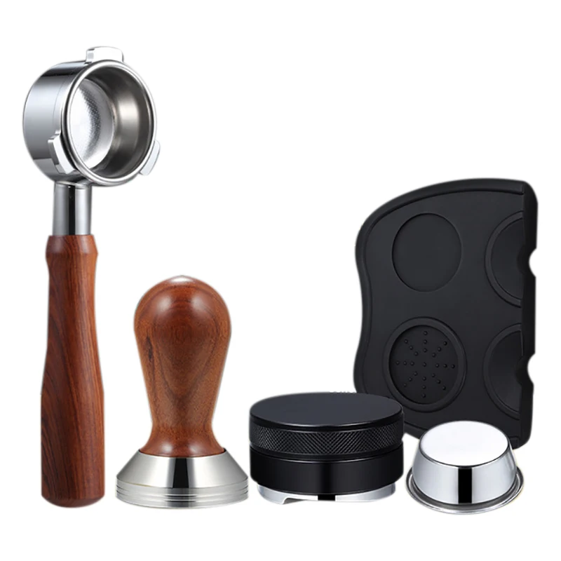 

Coffee Bottomless Portafilter Coffee Basket For Breville 870/878/880 Filter 54MM Filter With Coffee Tamper,Coffee Ring