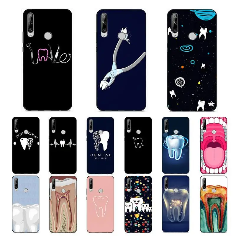 

Dentist Tooth Pattern Phone Case for Huawei Y 6 9 7 5 8s prime 2019 2018 enjoy 7 plus