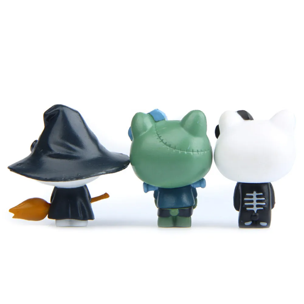 Экшн-фигурки Hello Kitty игрушки 4 см ведьма КТ кот ПВХ фигурки куклы Sanrio Хэллоуин