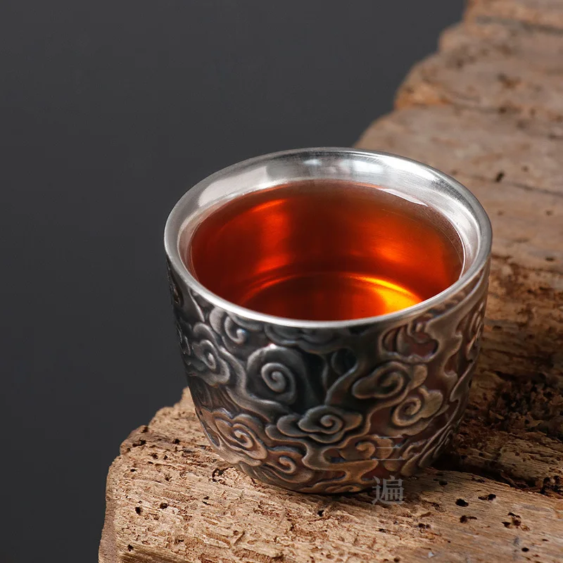 Три раза позолоченная чашка Sier 99 чайная набор кунг-фу с рисунком облака ручной