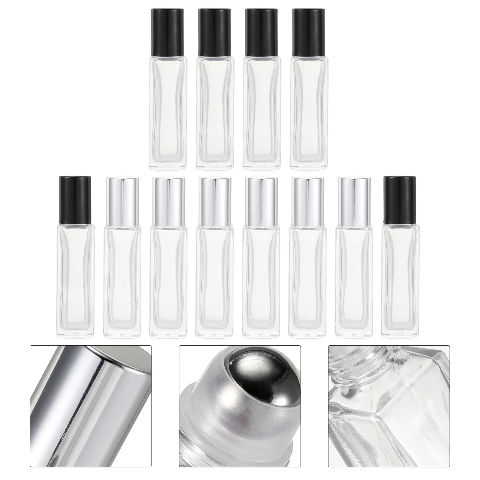 

12pcs 10ml Roller Bottle Perfume Vials Outdoors Essential Oil Bottle for Travel