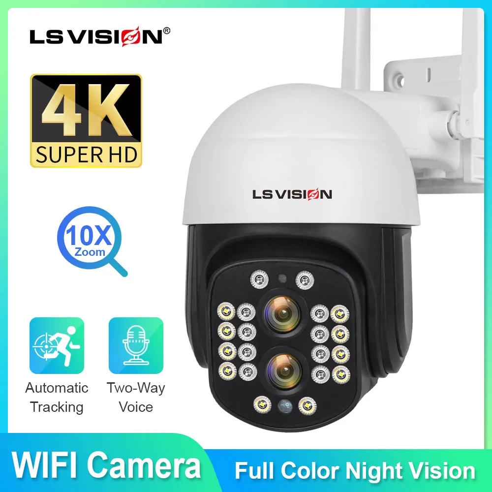 

Камера видеонаблюдения с автоматическим Wi-Fi и зумом, 360 Ptz