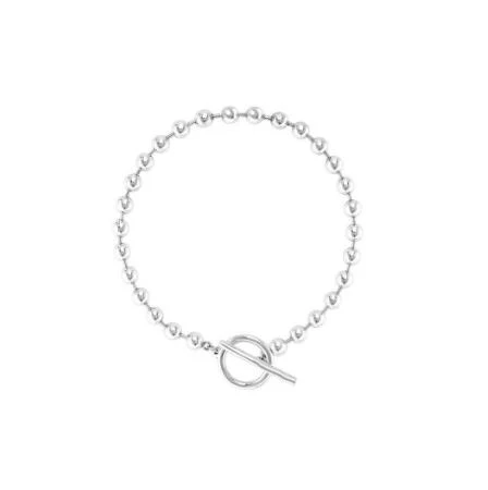 

2022 new Fit UNO de 50 fashion electroplating 925 silver 14k gold charm silver bead necklace niche popular jewelry gift