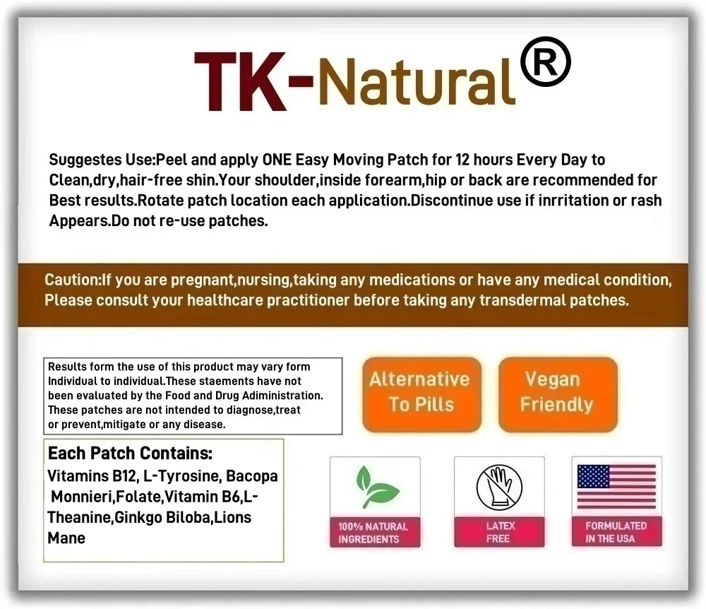 30-пластыри Prime Brain Nootrop Transdermal Patches поддерживает память, умную фокусу, когнитивное здоровье и энергия. (art.: 3920cdec4ce3c) - 3920cdec4ce3c