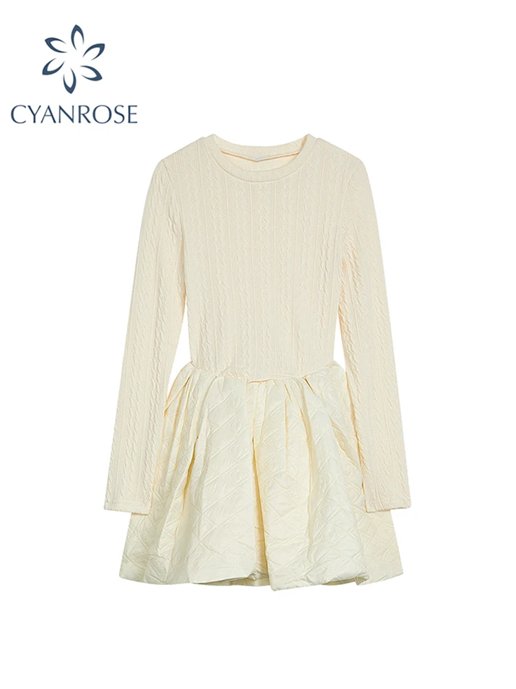 

Women's Patchwork White A-line Luxury Dress Elegant Evening Mini Dress Harajuku Vintage 90s Y2k One Piece Frocks 2000s Clothes