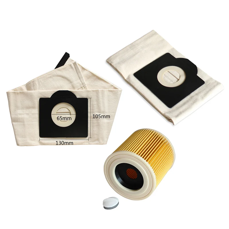 

3pcs Vacuum Cleaner Accessories Filter & Dust Bag Filt Fine Dust Clean Air For WD3 WD3P SE4001 SE4002 6.959-130 Clean Tools