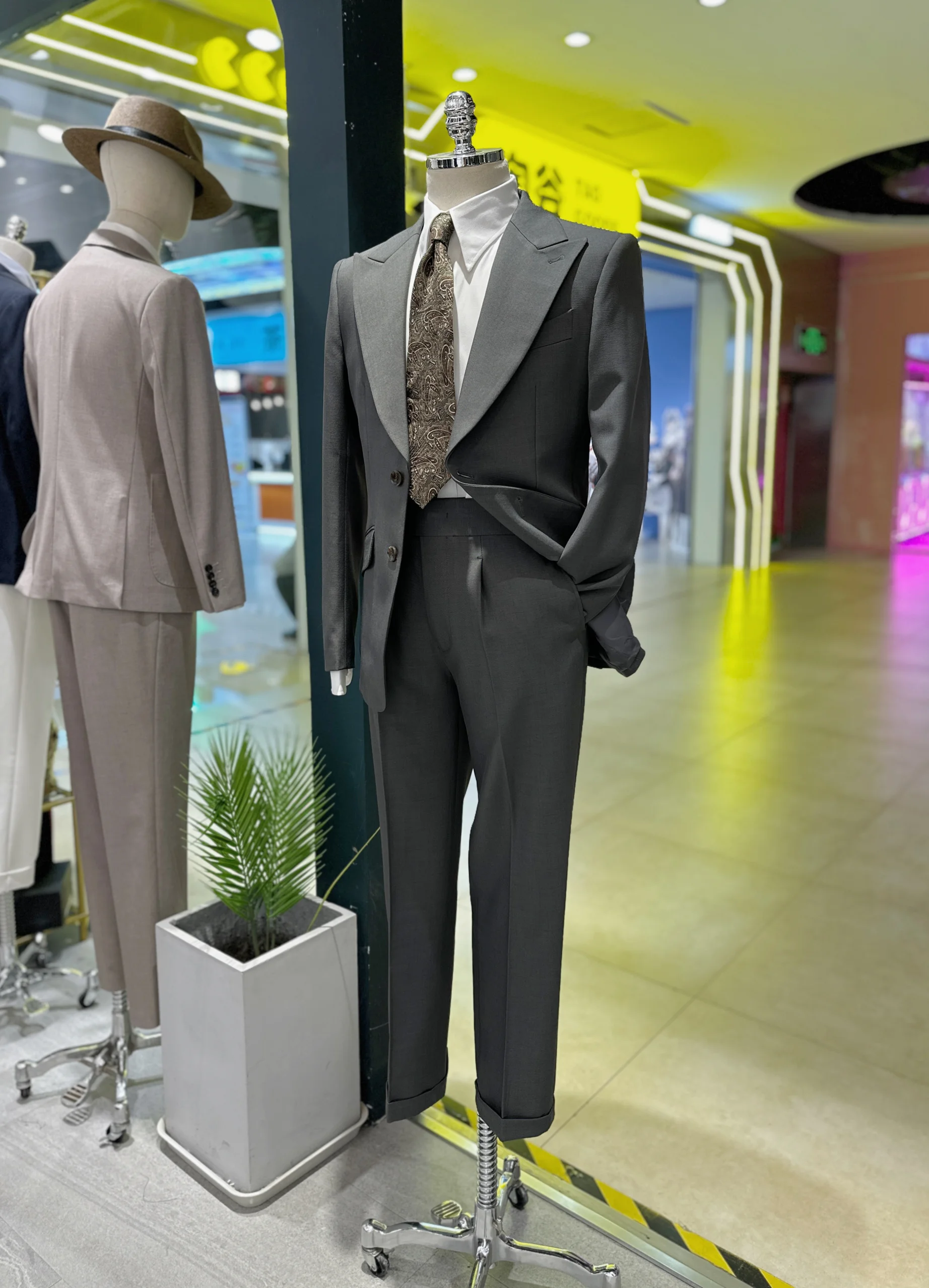 Italian Napoli Suit set Men's Casual Business Slim fit Lapel Head Exclusive Design