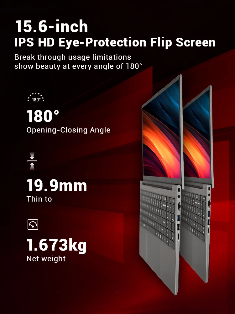 Фото Ноутбук Firebat AS1 AMD Ryzen5 7430u, процессор 15,6 дюйма, 16 ГБ ОЗУ, SSD, 512 ГБ, легкий бизнес-компьютер, Windows, ноутбук BT5.2 WiFi6 №5