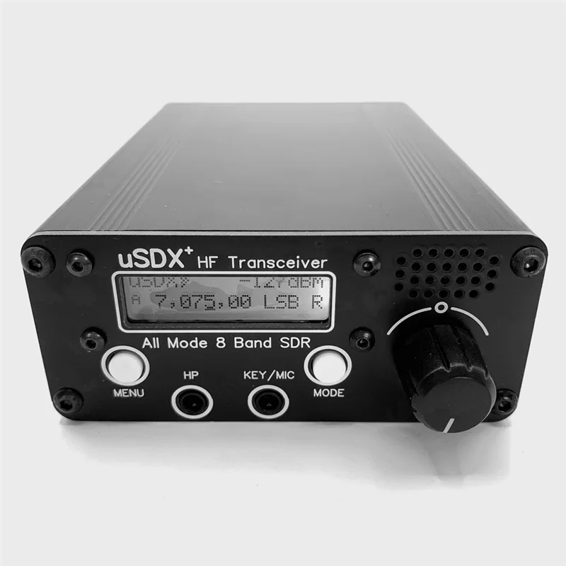 3-5W USDX+ SDR Transceiver All Mode 8 Band HF Ham Radio QRP CW 80M/60M/40M/30M/20M/17M/15M/10M US Plug