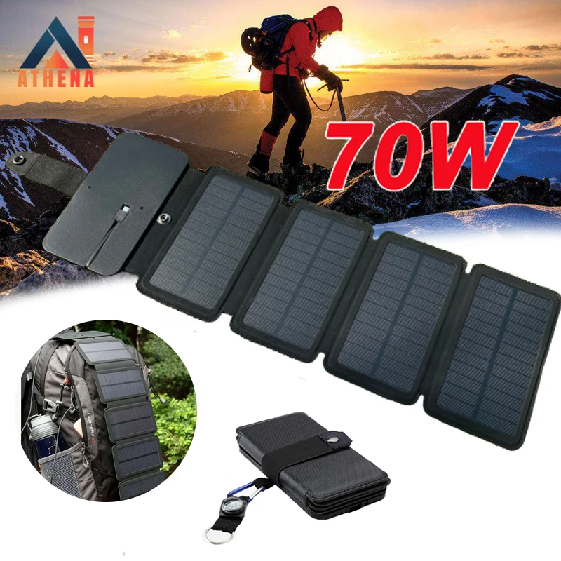 

Foldable Solar Panel USB Solar Cell Portable Folding Waterproof 5V Solar Charger Outdoor Mobile Power Battery Sunpower Charger