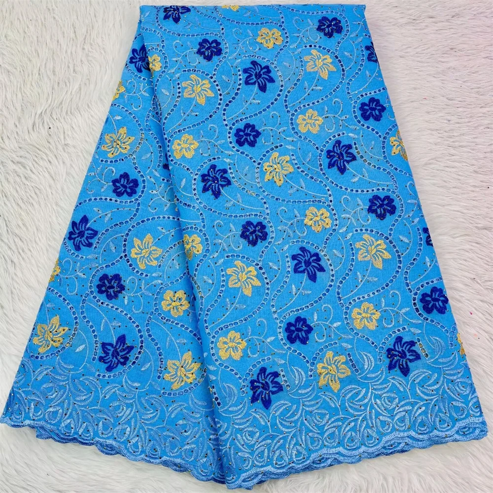 Белая африканская хлопковая сухая ткань швейцарская вуаль кружево в Швейцарии