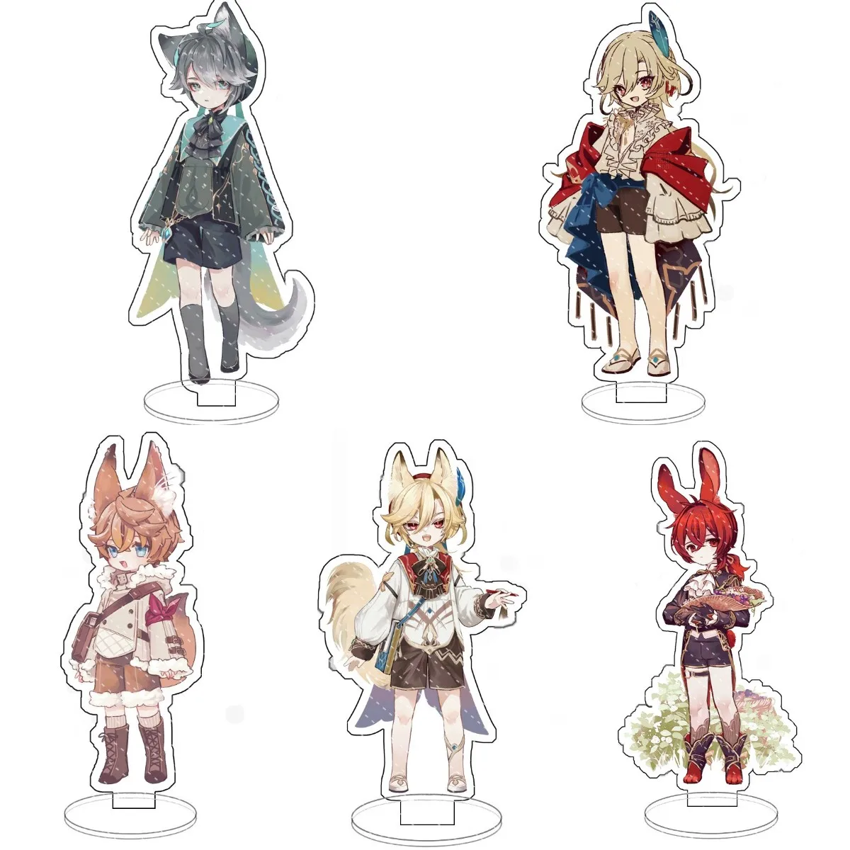 

Game Anime Genshin Impact 10CM Kawaii Alhaitham Cosplay Acrylic Action Figure Kaveh Tartaglia Stand Model Toy Decor Fans Gift