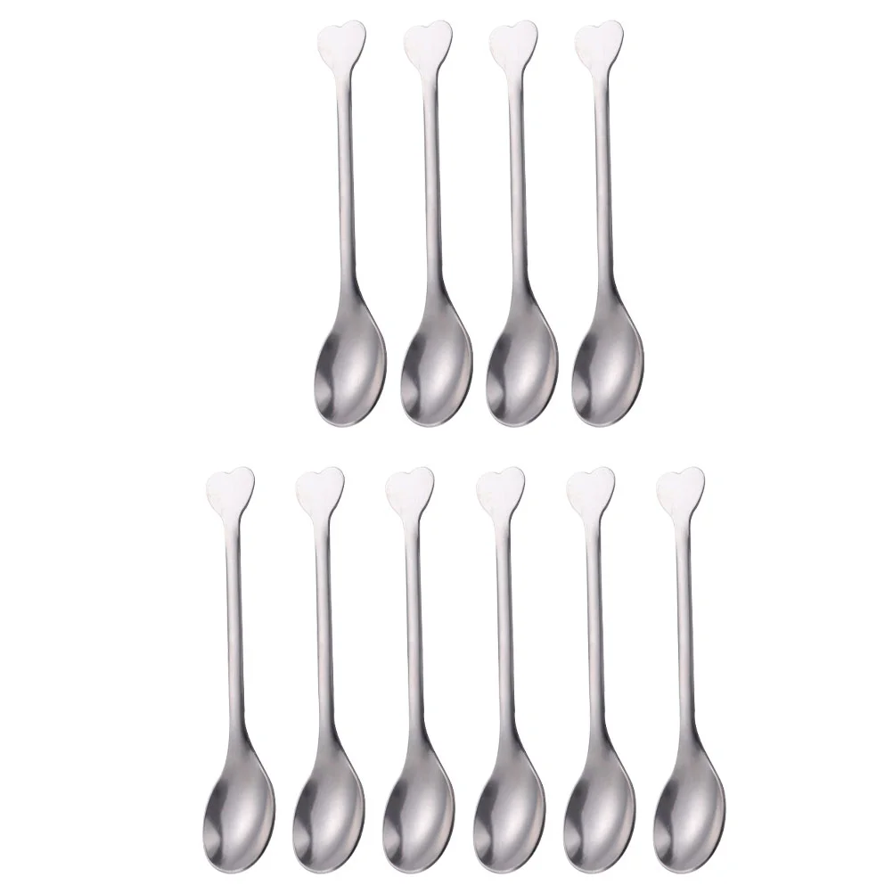 

Spoon Spoons Stirring Tea Ice Cream Serving Handle Steel Coffee Stainless Restaurant Dessert Cocktail Espresso Sugar Appetizer