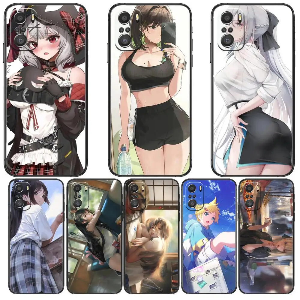 

For Xiaomi Redmi Note 10S 10 9T 9S 9 8T 8 7S 7 6 5A 5 Pro Max Soft Black Phone Case