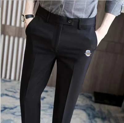 

2023 Spring And Summer Men's Casual Pants Golf Pants Men's Suit Pants Nine Points Pants All Match Breathable Men's Sports Pants