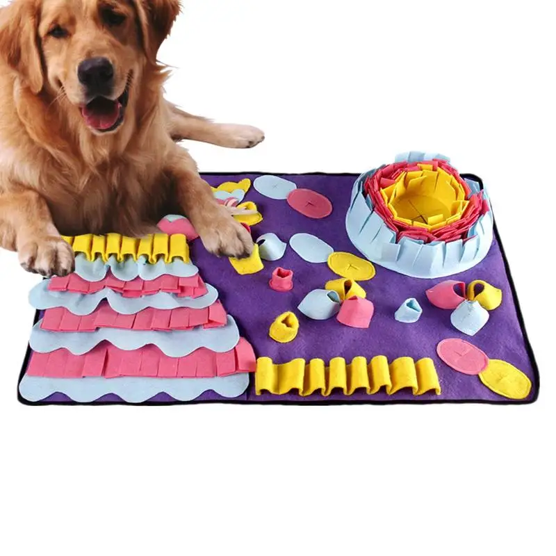 

Pet Dogs Pet Leak Food Anti Choking Mat Cat Dog Training Blanket Nose Work Toy Pet Slowing Feeding Intelligence Mat