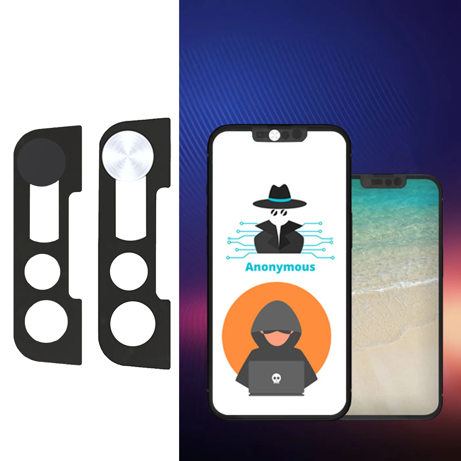 

Крышка для передней камеры телефона, крышка веб-камеры, совместимая с iPhone 13/13 Pro/13 Pro Max/13 Mini, не влияет на распознавание лица
