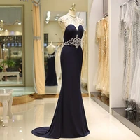 merdelan sexy mermaid prom strapless v deep sequin hand beaded high slit evening gown personalized robe