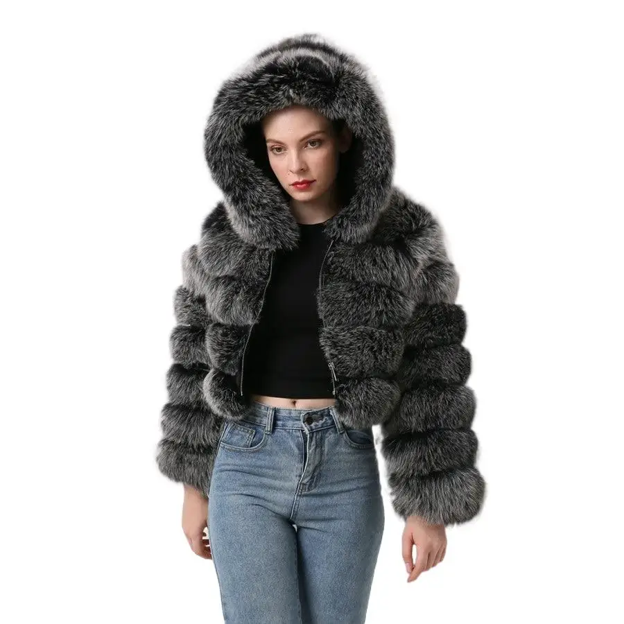 Winter Real Fox Fur Short Coats Women Fashion Temperament Warm Fur Jacket High Quality Joker Natural Fur Outerwear For Women