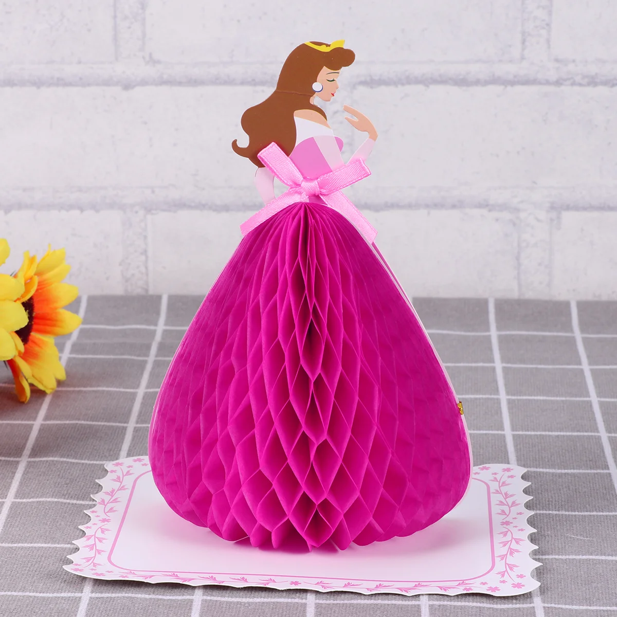 

Greeting Cards Creative Three-dimensional Birthday Printing Message Blessing Gift Card(Dancing Pink)