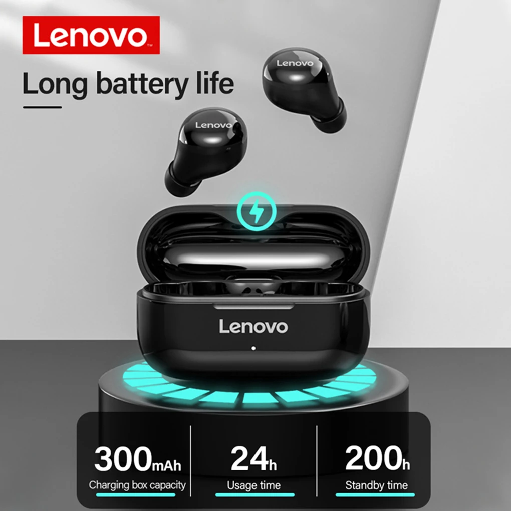 Фото Беспроводные наушники Lenovo LP11 TWS, Bluetooth 5,0, стереонаушники с шумоподавлением, гарнитура с микрофоном и сенсорным управлением, музыкальные наушники №2