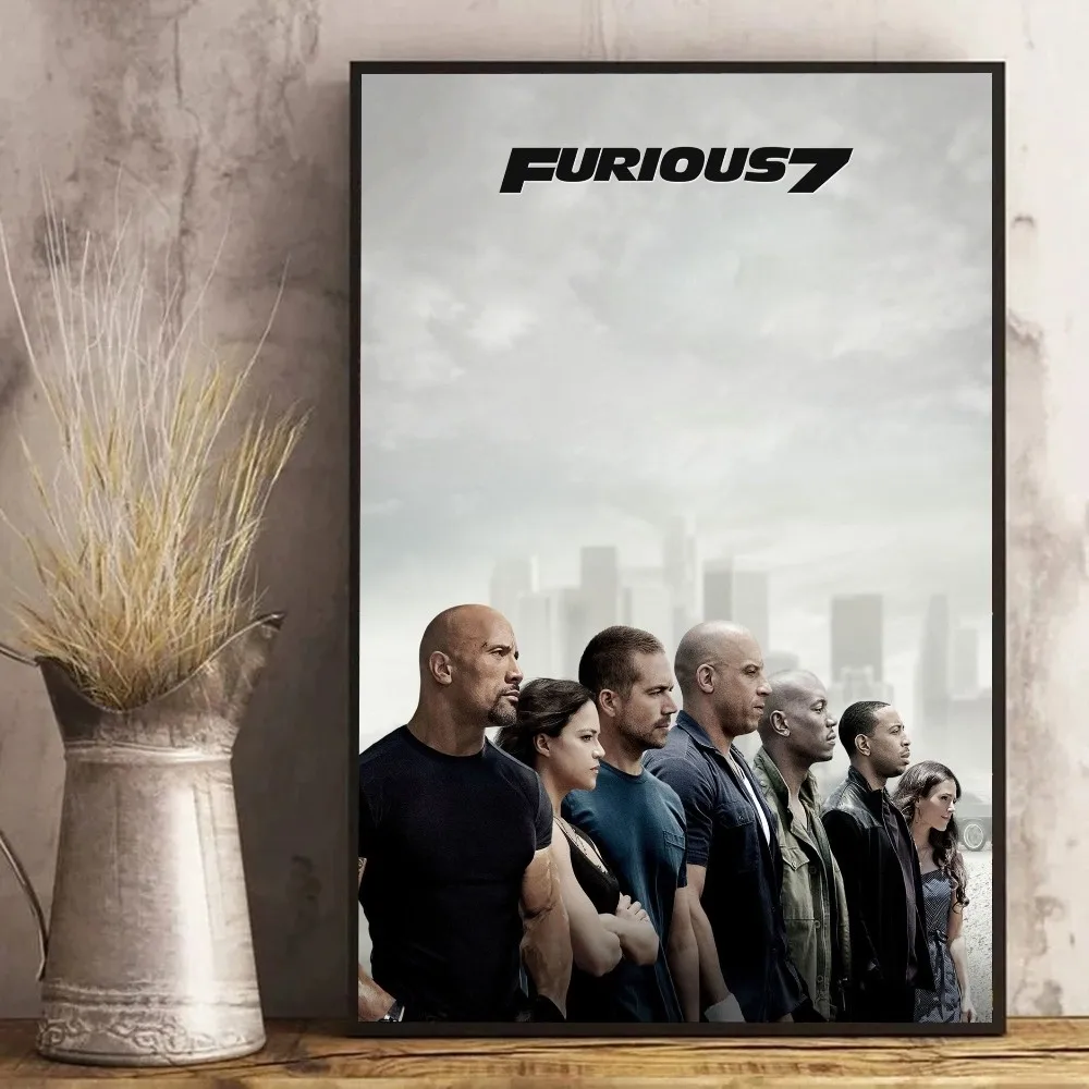 The Fast And Furious Poster Kraft Club Bar Paper Vintage Wall Art Painting Bedroom Study Big Szie Sti