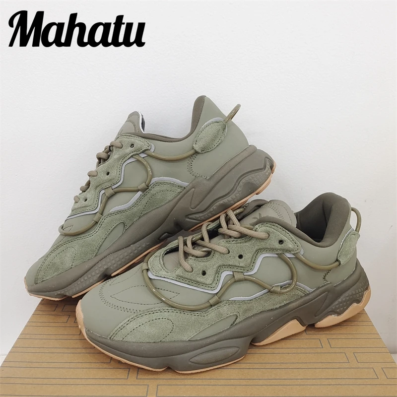New Men Women sport Running Shoes Outdoor Genuine leather Breathable Autumn Men's Sport Casual shoes Train Tennis masculino