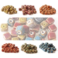 square beads cube ceramic beads 20 pcs 10mm porcelain beads spacer beads for bracelet jewelry making bulk