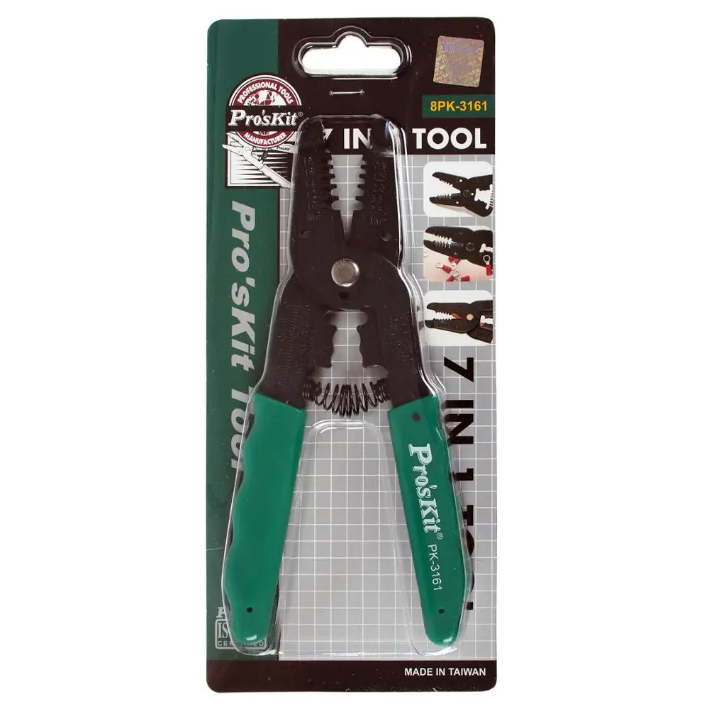 Original Pro'sKit 7 in 1 Wire Stripping tool 8PK-3161/8PK-3162/8PK-3163 Multifunctional Crimping Stripping Pliers