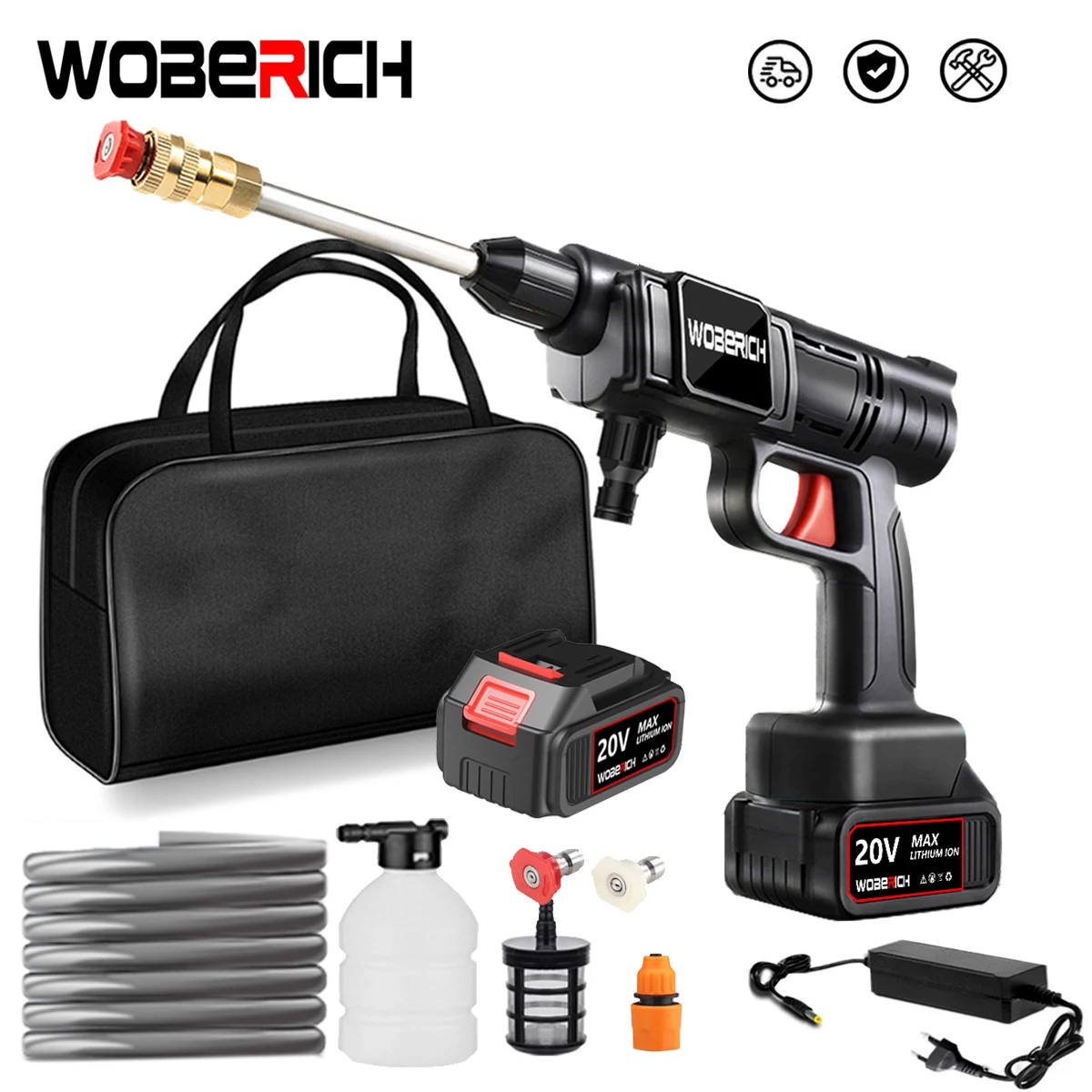 

Portable Cordless High Pressure Car Wash Washer Gun Foam Generator Water Gun for Home Garden Car Cleaning Accessories
