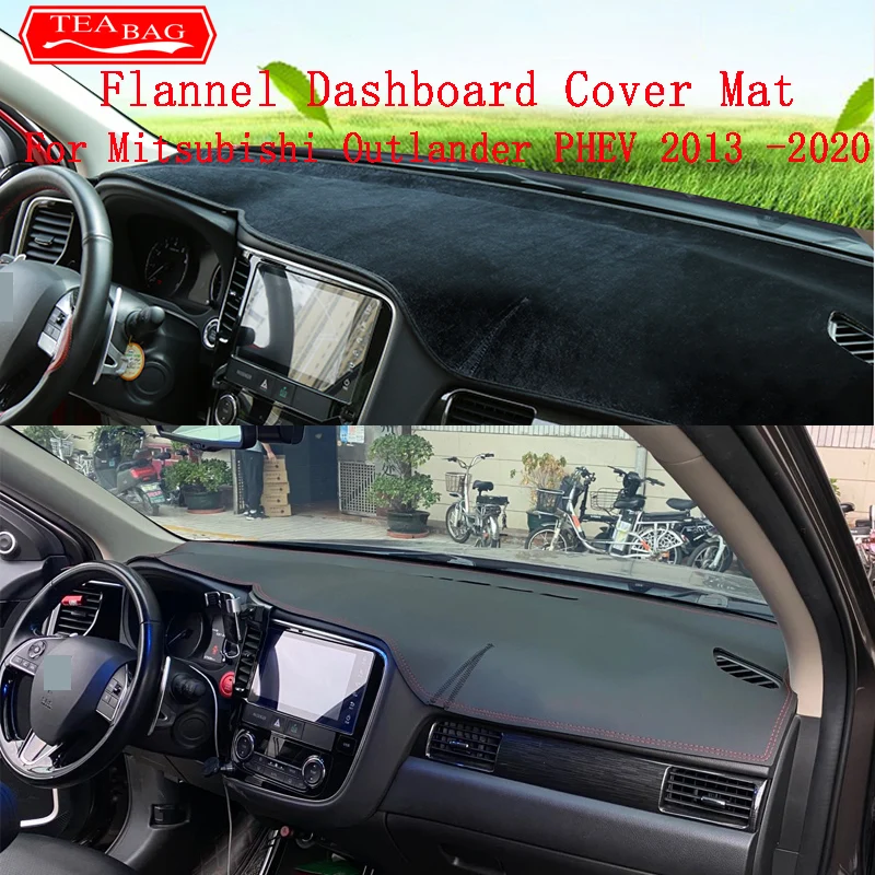 

For Mitsubishi Outlander PHEV 2013-2020 Flannel Car Dashboard Cover Dash Mat Carpet Cape Anti-sun Sun shade Interior Accessories