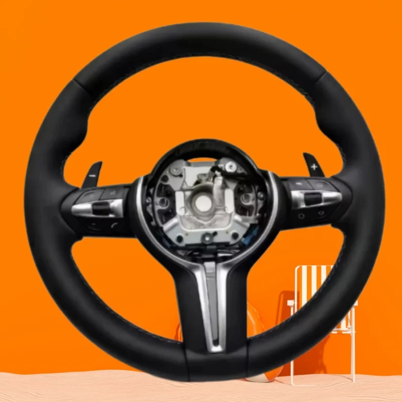 Фото Индивидуальная кожаная отделка руля для BMW M3, серий F (F36, F30, F10, F15, F20, F22, F25, F32, F01, F02, F06, F07) и M5, автоаксессуары №1