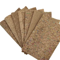very thin cork leather fabric wood grain pu synthetic fabric sheet for making covershoebagdecorative