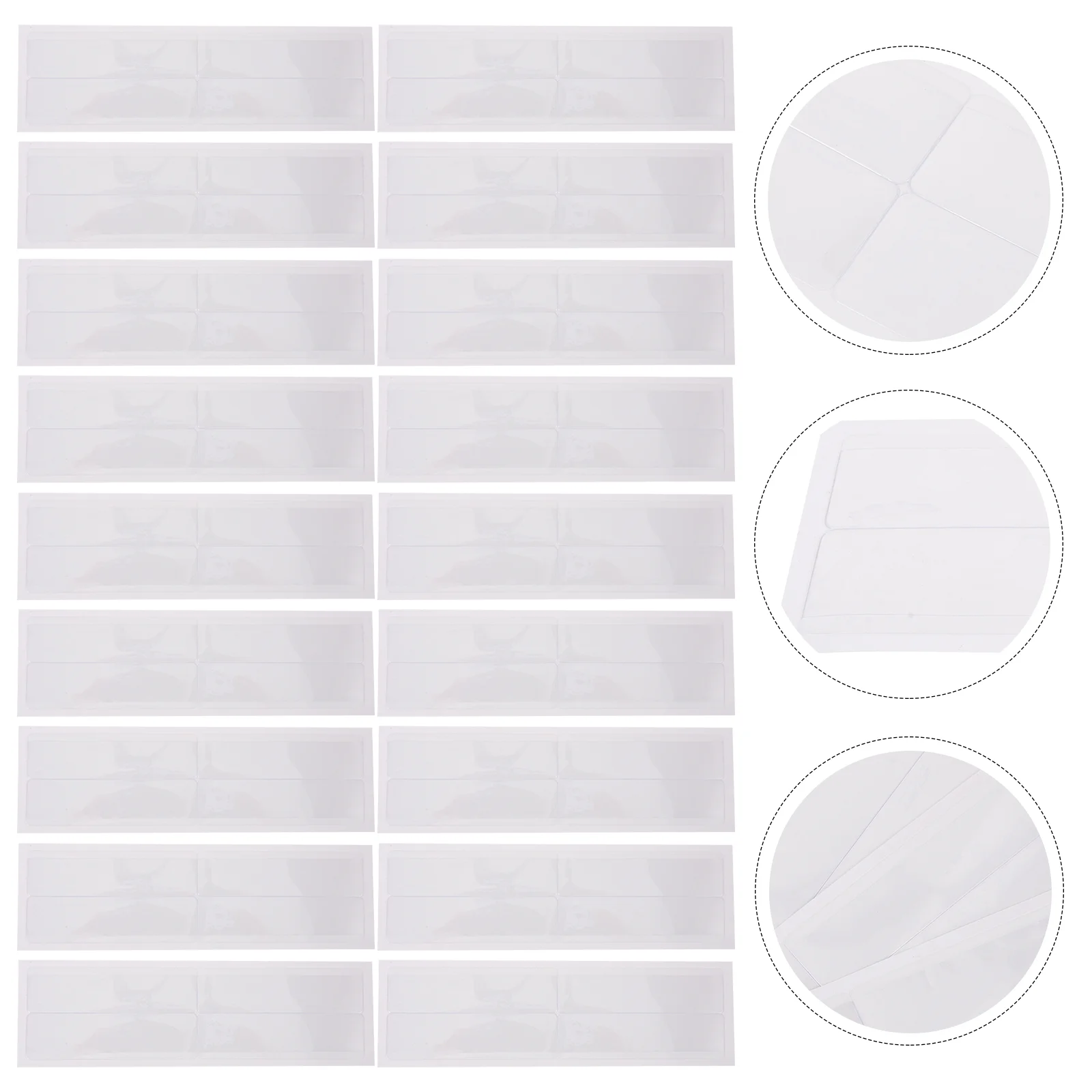 

1 Set of Adhesive Shelf Label Holders Clear Pocket Holders Delivery Box Card Sleeves Small Card Pockets