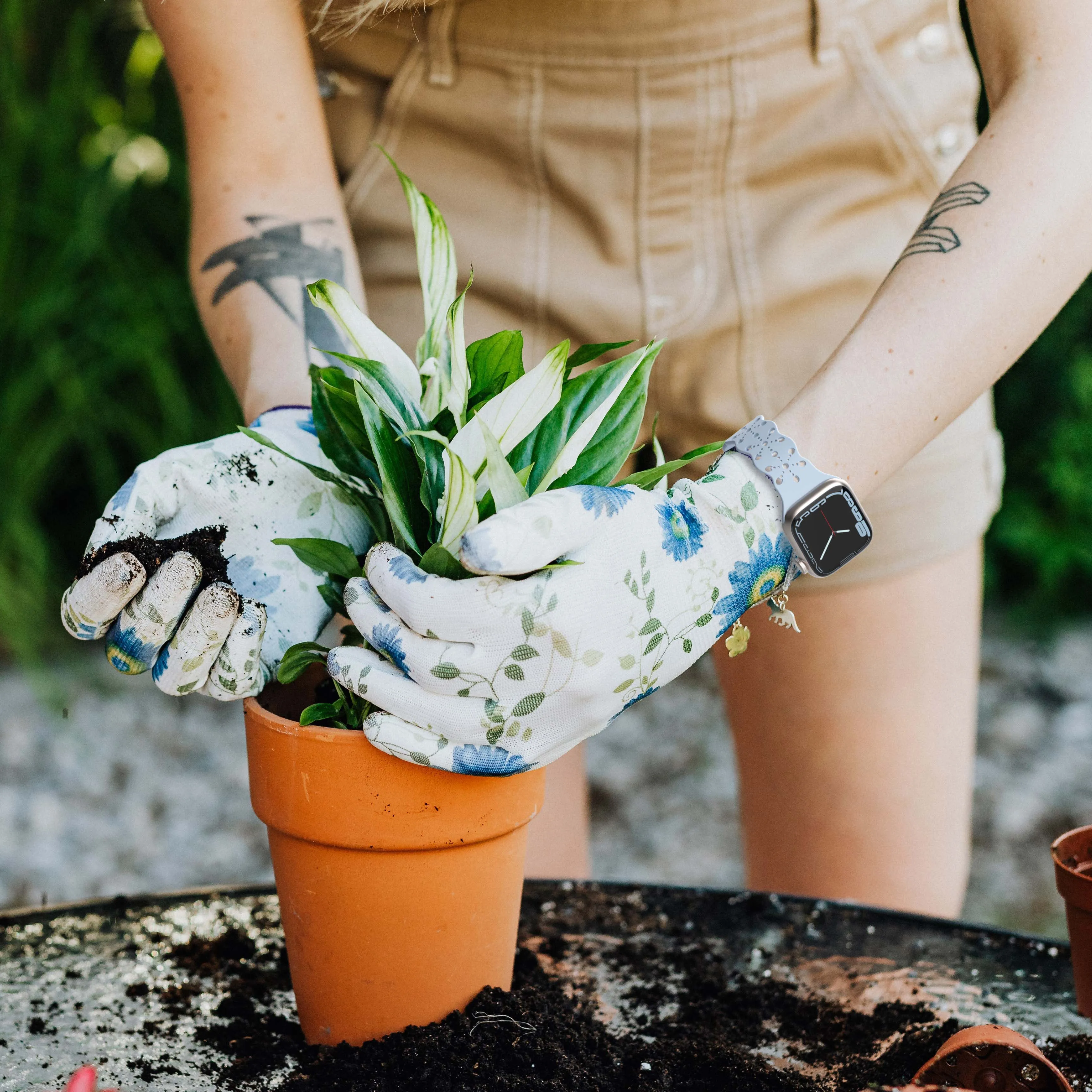 Silicone strap for Apple Watch band 45mm 41mm 44mm 40mm Lace Breathable Women Sport Breathable Belt for iWatch series 8 7 6 5 4