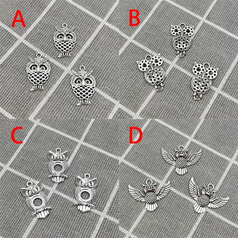 

20pcs Vintage Metal Mix Owl Charms For Jewelry Making Diy Handmade Bracelet Earrings Keychain Necklace Animal Pendants Wholesale