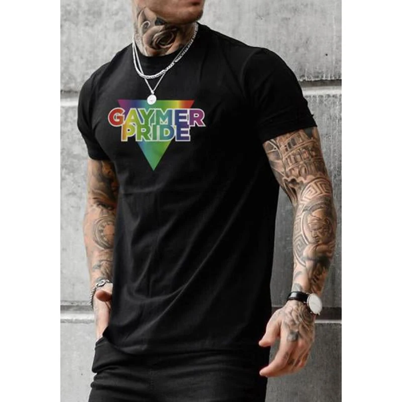 

Badassdude Gaymer Printing Men's Casual Fashion T-shirt