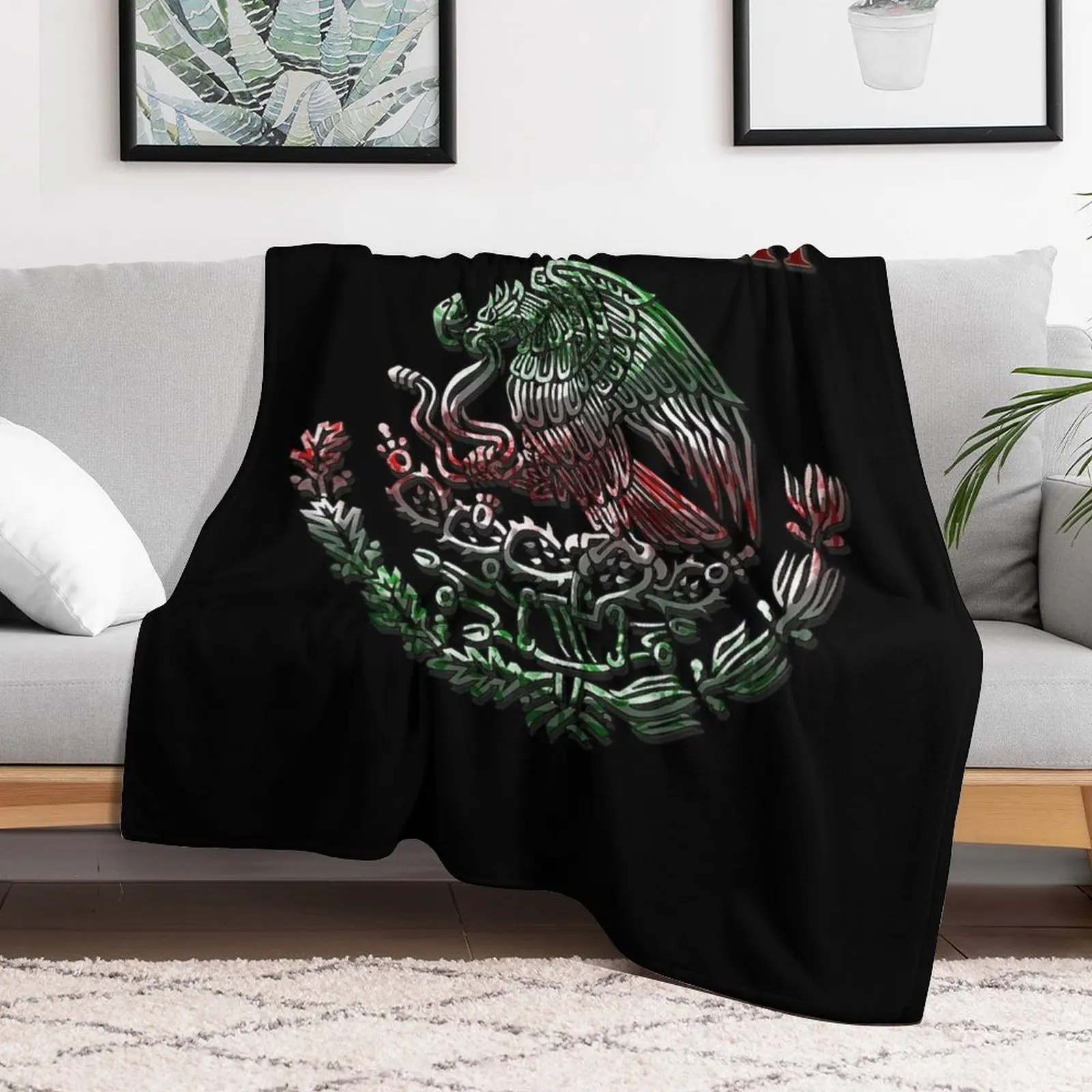 Фото Плед с флагом Мексики Michoacan Morelia Mexican Colt Flag, уютный легкий плед для путешествий, кемпинга, пикника №2