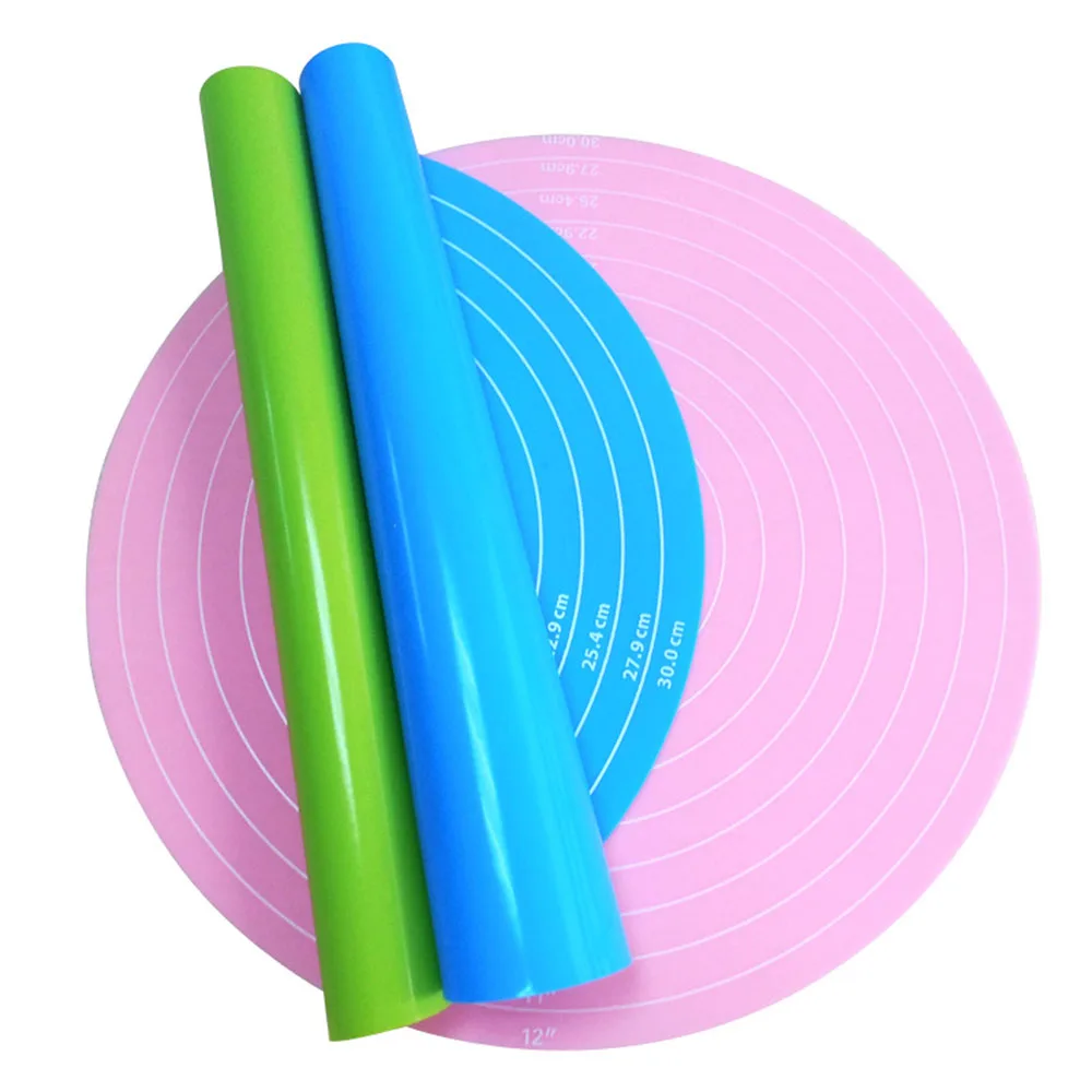 

Silicone Mat Non-stick Kneading Dough Pastry Rolling Mat Baking Pads Kitchen Tools Pizza Cake Sheet Accessories 30cm Diameter
