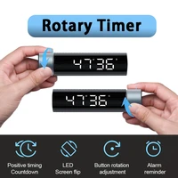 magnetic hanging timer portable led display rotation digital timer cylindrical rotary adjustment for cooking study beauty office