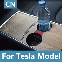 new for tesla model 3 model y car cup holder clip water cup slot slip limit abs bottle holder console storage car accessories